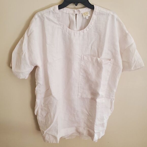 Boo Gemes White Linen Tunic S - Picture 9 of 11